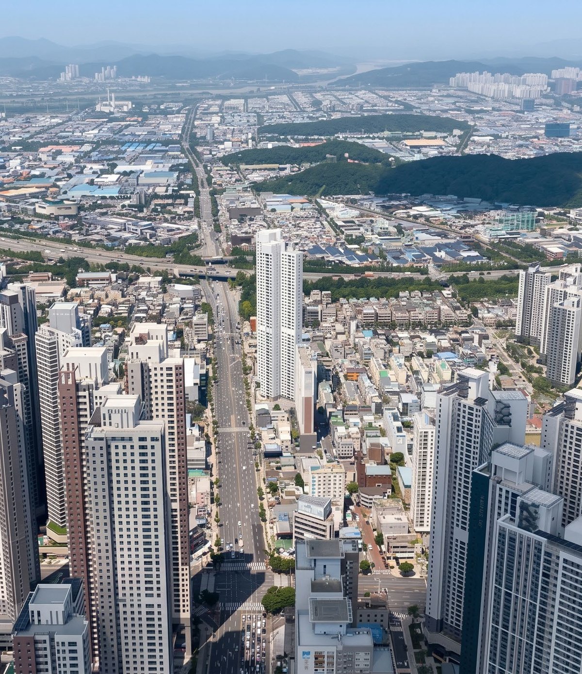 고층에서 내려다본 달서구 전면 조망